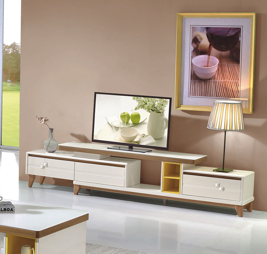 D3202玻璃电视柜博峰现代风格实木地柜
