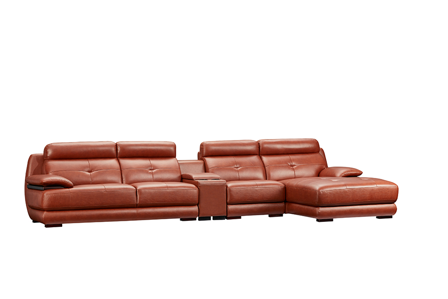 1号沙发富牌现代风格真皮沙发