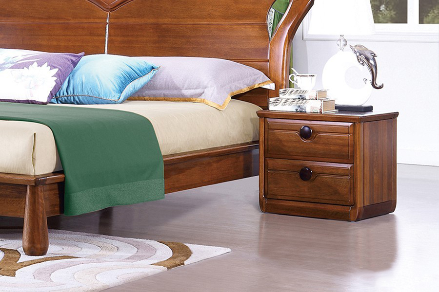 E702C床头柜木邑清华北欧风格实木床头柜