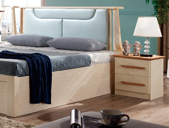 B03床头柜克罗地亚地中海风格实木床头柜