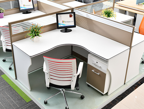 135.0249-D30咖啡屏风胶板系列工作台办公桌